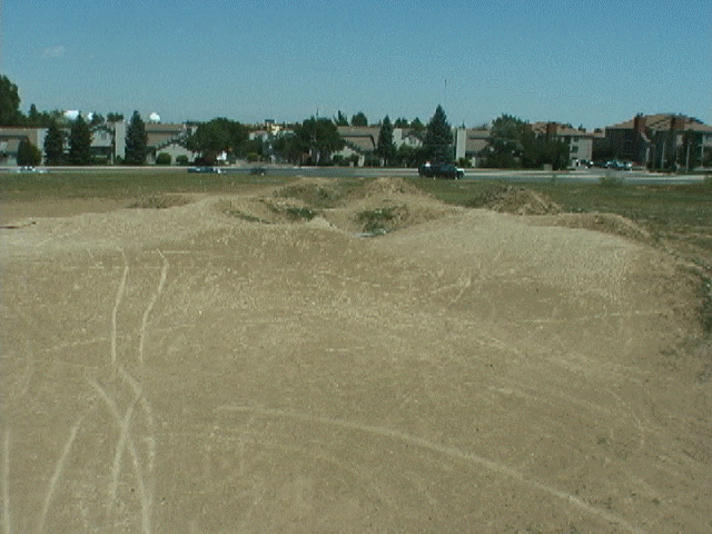 The obligatory dirt 'fun mound'